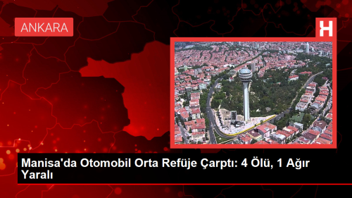 Manisa'da Otomobil Orta Refje arpt: 4 l, 1 Ar Yaral